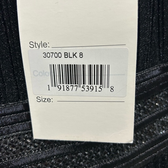 Mac Duggal 30700 NWT SHIMMERING PLEATED A-LINE 3/4 SLEEVE GOWN - Picture 15 of 16